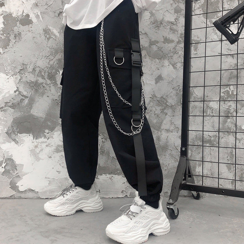 High Street Hip-hop Loose-fitting Cargo Slacks