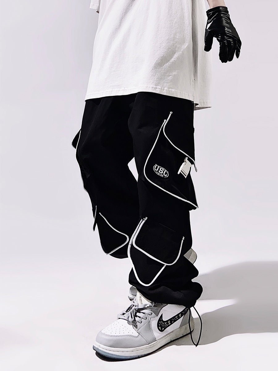 American Style Loose Straight Functional Ankle-tied Sports Trouser