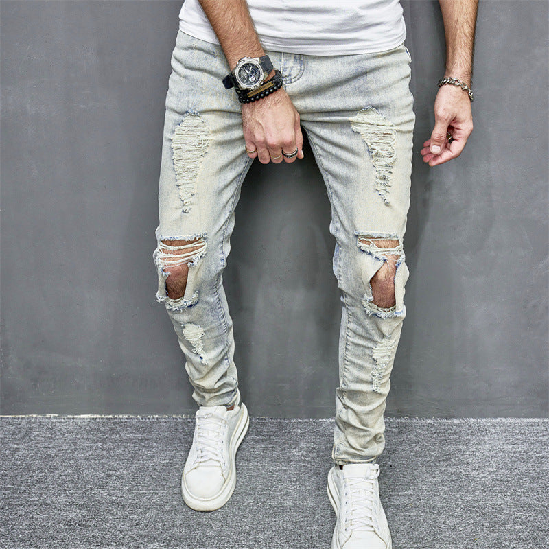 Men's Skinny Motorcycle Jeans - Skinny Motorcycle Jeans Men's Fashion