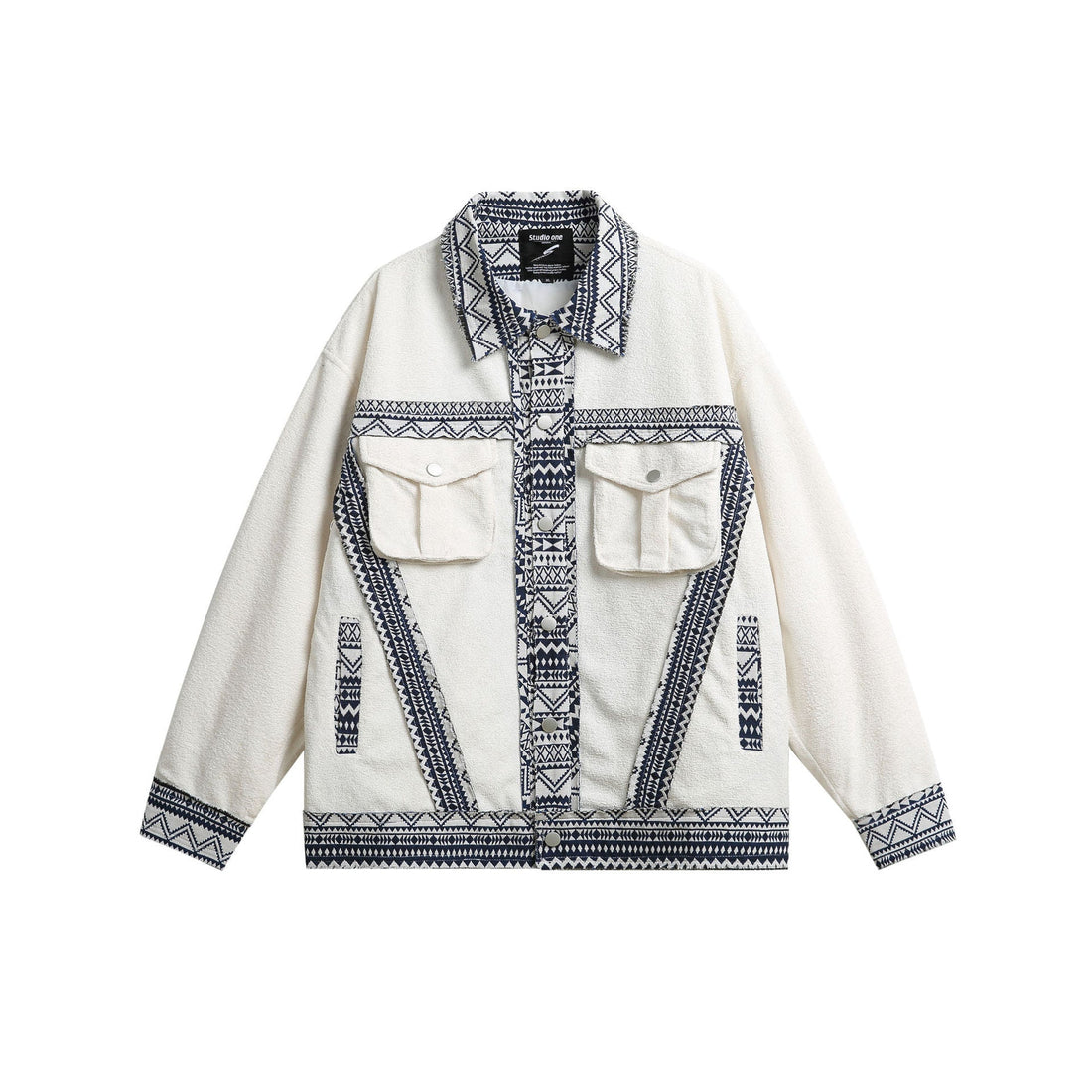 Ethnic Pattern Stitching Jacket Men