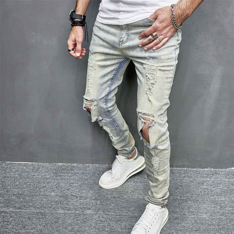 Men's Skinny Motorcycle Jeans - Skinny Motorcycle Jeans Men's Fashion