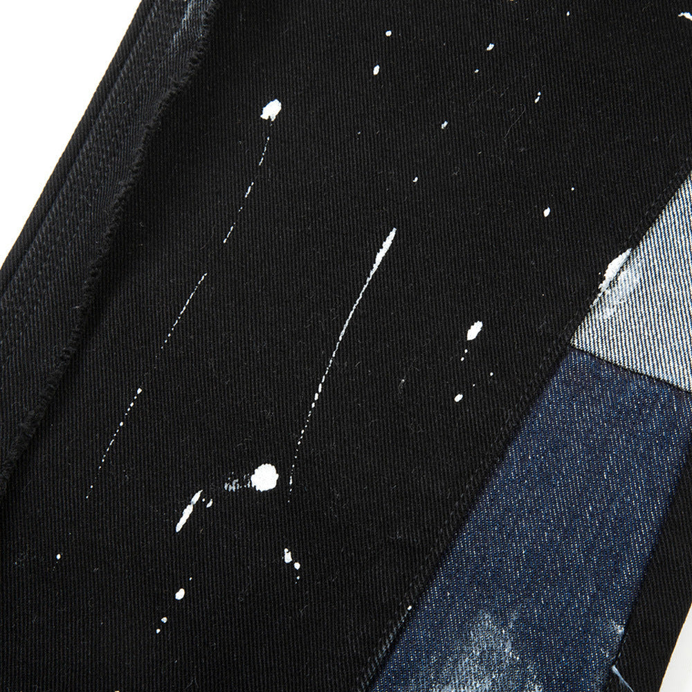 Painting Splash-ink Loose Jeans For Men