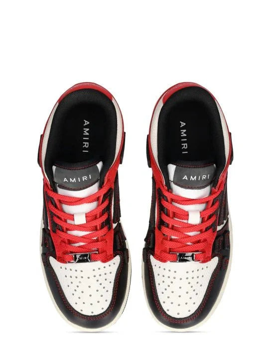 Amiri ‘Skel-Top’ Low-Top Sneakers Black, Red & White