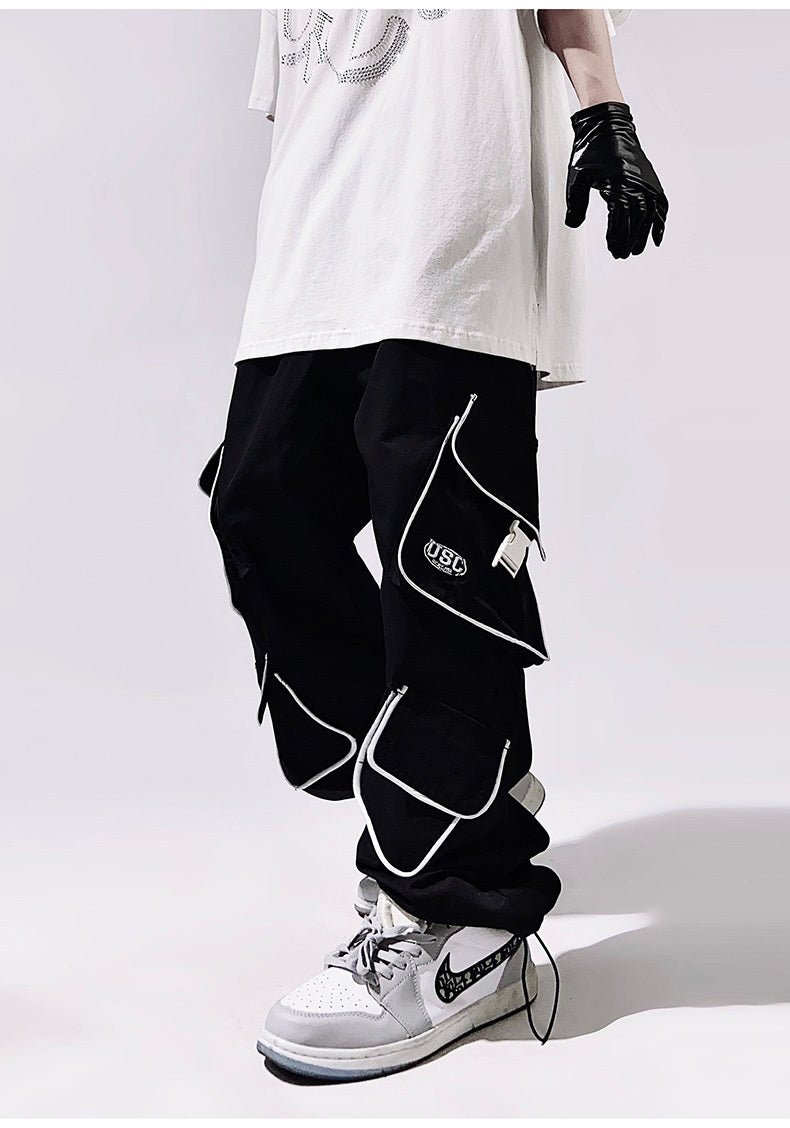 American Style Loose Straight Functional Ankle-tied Sports Trouser