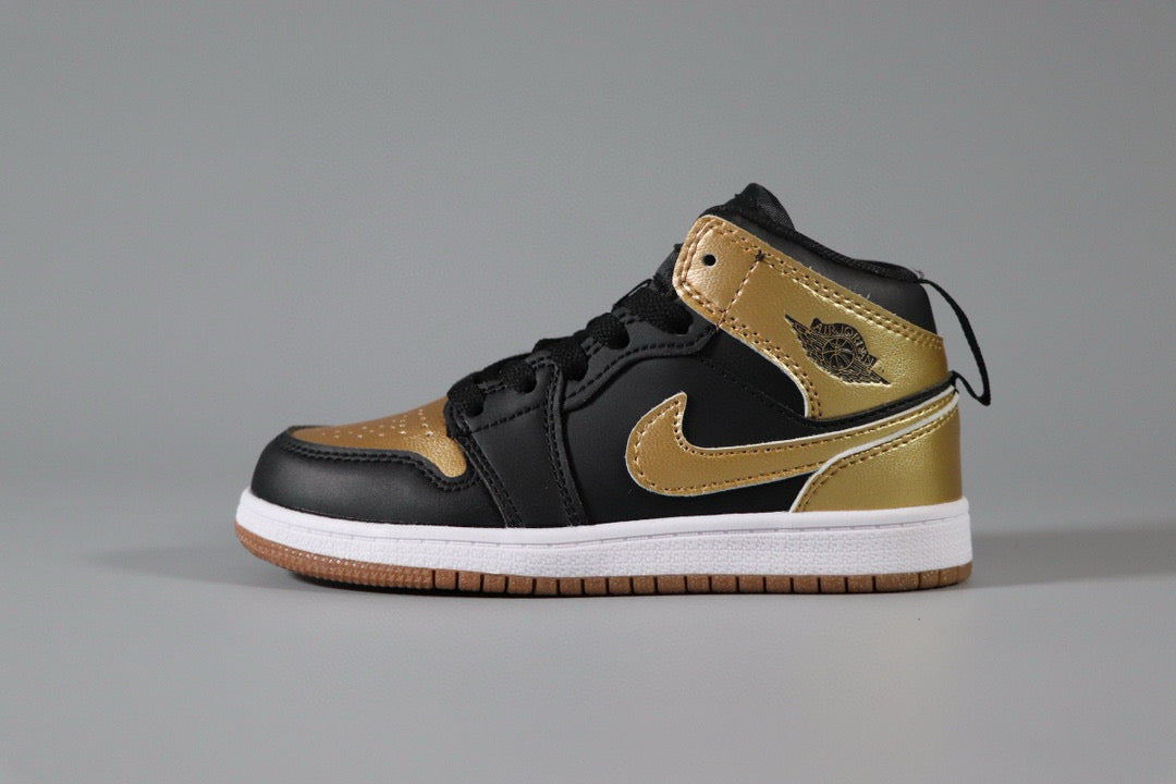 Air Jordan 1 Retro High OG 'Metallic Gold' Kids Sneakers - Stylish, Durable, Comfortable Footwear