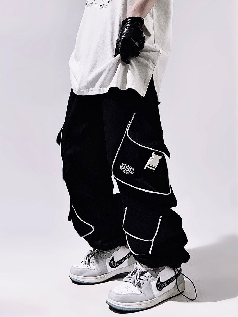 American Style Loose Straight Functional Ankle-tied Sports Trouser