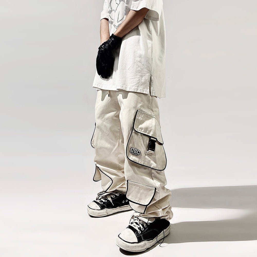 American Style Loose Straight Functional Ankle-tied Sports Trouser