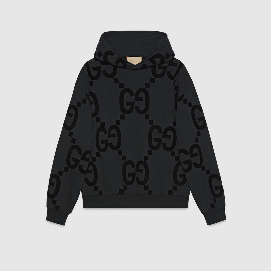 Gucci Allover Jumbo-GG Hoodie Black