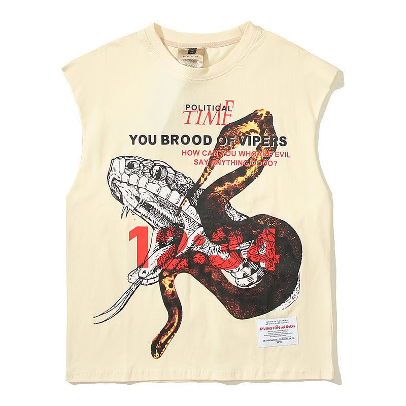 American High Street Python Print Sports Casual Vest