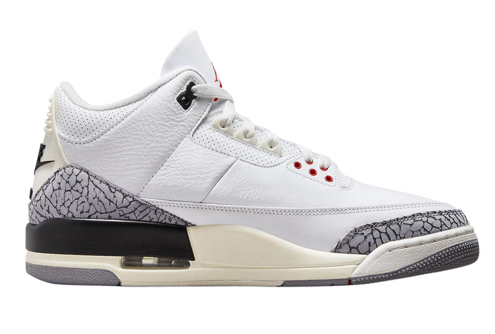 Air Jordan 3 Retro White Cement Reimagined: Iconic 1988 Design, Elephant Print, Vintage Aesthetic